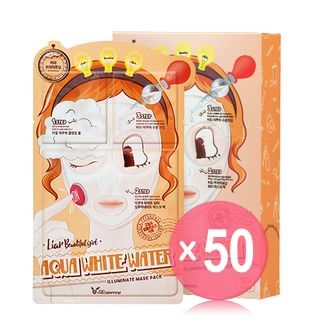Elizavecca - Aqua White Water Illuminate Mask Pack Set 10pcs (x50) (Bulk Box)