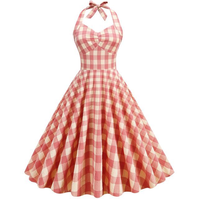 Fivefield - Halter Gingham A-Line Dress | YesStyle Fivefield - Halter Gingham A-Line Dress | YesStyle