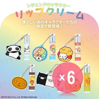 SHOBIDO - San-X Legend Character Secret Mirror Charm Lip Balm (x6) (Bulk Box)
