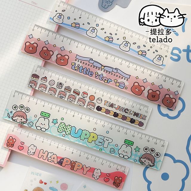 nina s house acrylic cartoon print ruler yesstyle