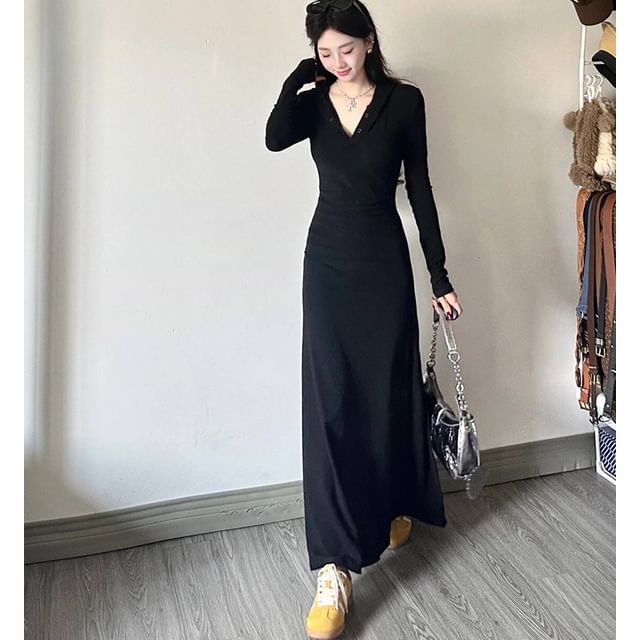 chinese dress ladies Blue Graphic Line Trim Tube Plain Mini Dress main image 1