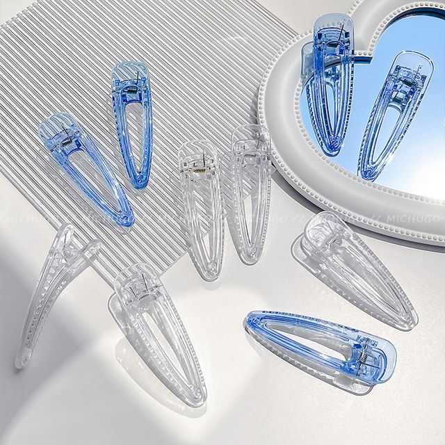 LIDO-Plain Resin Hair Clip Set