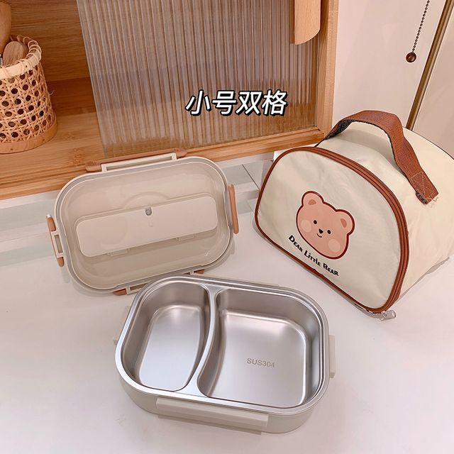 Dear Bear 304 Stainless Steel Bento Lunch Box – The Kawaii Shoppu