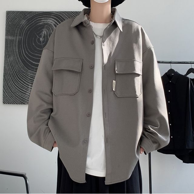 POSI-Plain Cargo Shirt Jacket