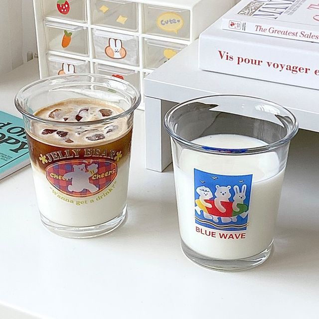 Yulu Bear Drinking Glass / Lid / Set (various designs) YesStyle