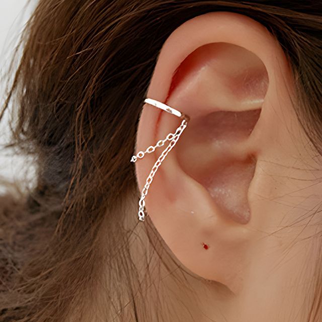 Chimerro-Chained Ear Cuffs