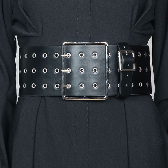Poyol-Faux Leather Thick Belt