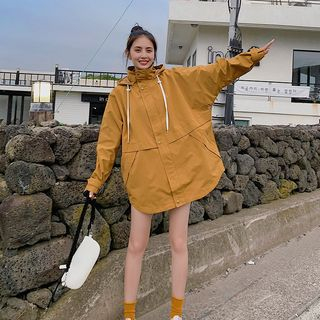 oversized hooded windbreaker