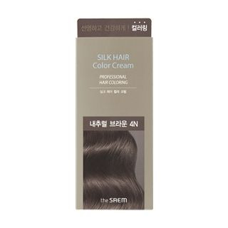 The Saem - Silk Hair Color Cream (Natural Brown): Hairdye 50g + Oxidizing Agent 50g