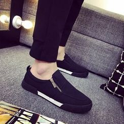 Solejoy - 帆布拉链乐福鞋 Solejoy - 帆布拉链乐福鞋