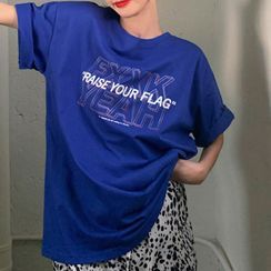 Cloud Nine - Lettering Short-Sleeve T-Shirt Cloud Nine - Lettering Short-Sleeve T-Shirt