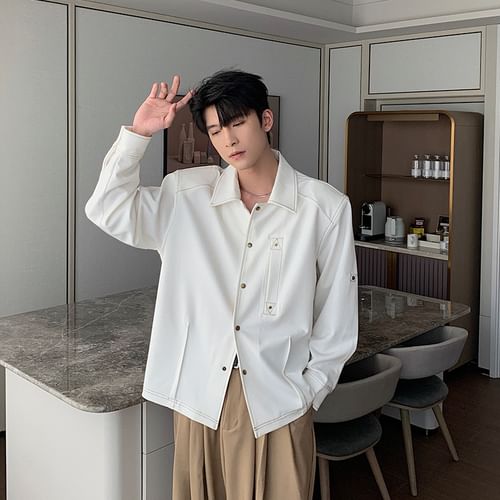 plain button up shirt