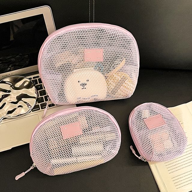 Baburu-Mesh Travel Makeup Bag Various Designs Set