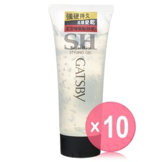 Mandom - Gatsby Super Hard Styling Gel 10pcs Bundle Set