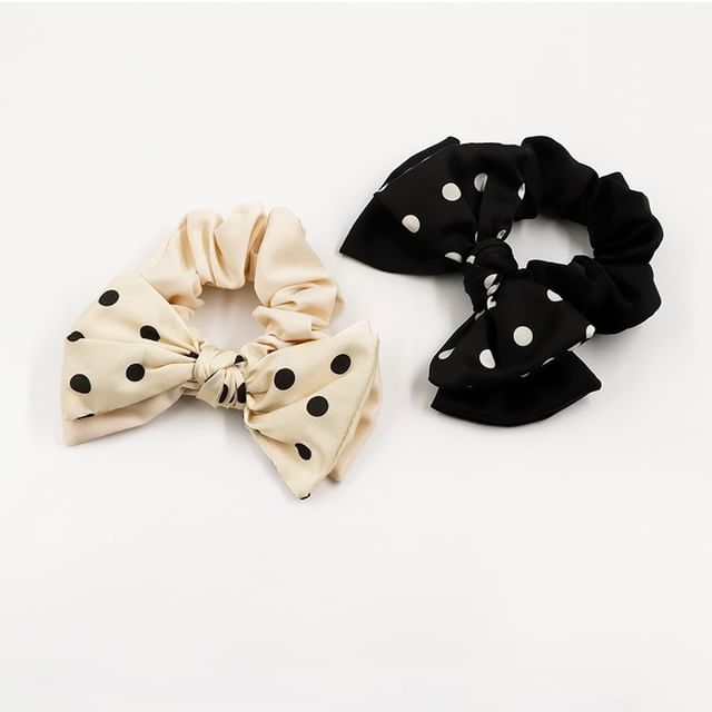Koi Kawaii-Polka Dot Bowknot Scrunchie