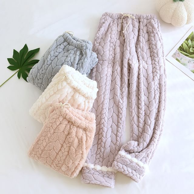 Dogini-Plain Fleece Pajama Pants