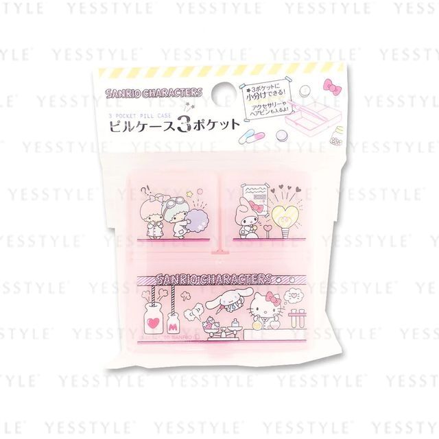 DAISO Sanrio Characters 3 Pockets Pill Case YesStyle