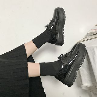 Black platform hot sale shoes