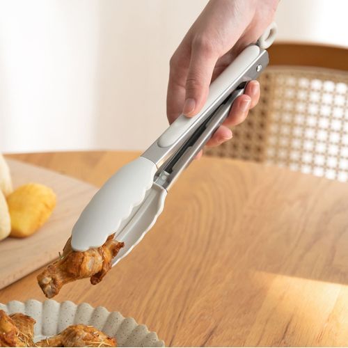 Lazy Corner - Stainless Steel Silicone Kitchen Tongs