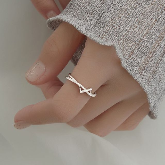 Parskletie-Rhinestone Open Ring