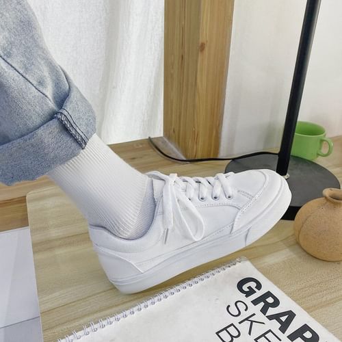 Plain shop canvas sneakers