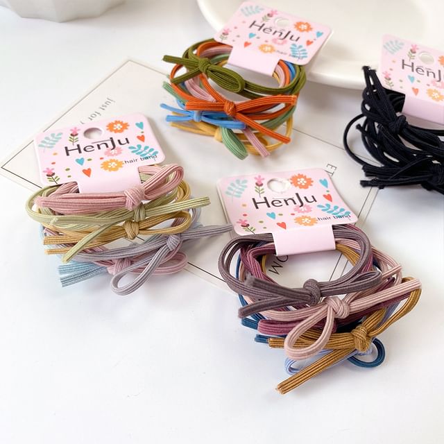 enthice-Plain Hair Tie Set