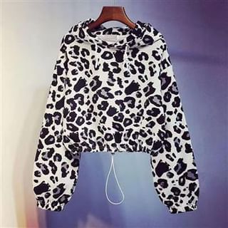 Everose-Leopard Print Hoodie