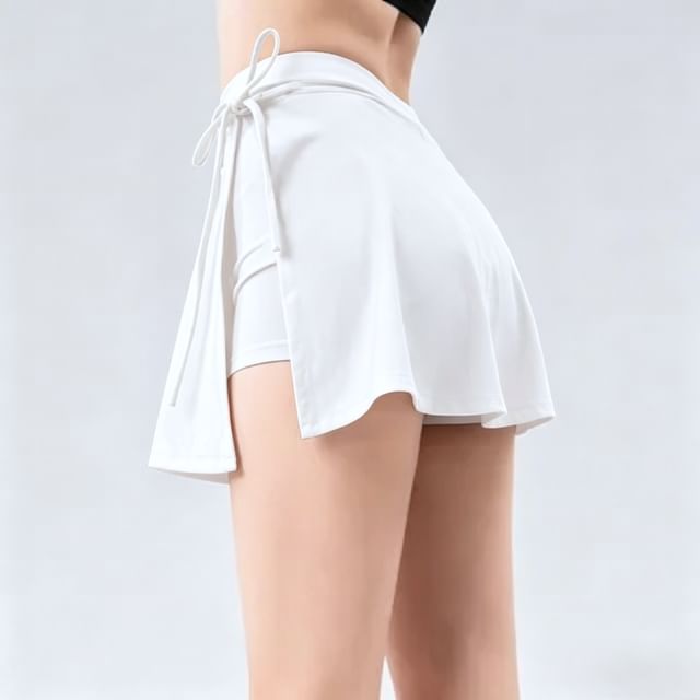 Runyz-Einfarbiger Tennis-Skort mit Schlitz