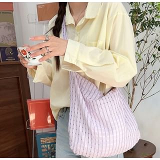 Bitabis-Gingham Perforated Crossbody Bag