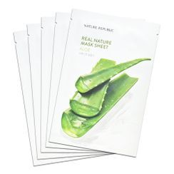NATURE REPUBLIC - Real Nature Mask Sheet Aloe Set 5 pcs