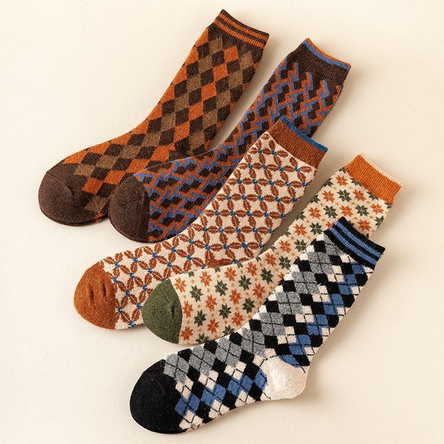 Fluff Muff-Set of 5 Pattern Socks Various Designs