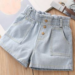Seashells Kids - Kids Buttoned Denim Shorts Seashells Kids - Kids Buttoned Denim Shorts