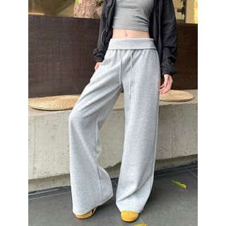 Rosesand High Waist Plain Loose-Fit Wide-leg Sweatpants Sale