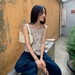 UPTOWNHOLIC - Spaghetti-Strap Textured Top UPTOWNHOLIC - Spaghetti-Strap Textured Top
