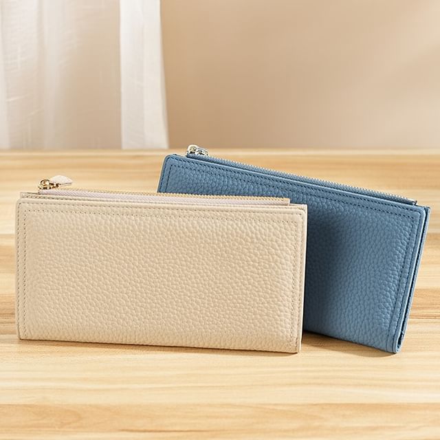tablarosa-Plain Genuine Leather Long Wallet