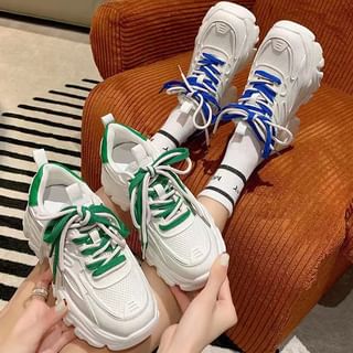 Sleeko-Platform Lace Up Sneakers