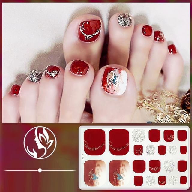 Worthbuy-Glitter Toe Nail Strips