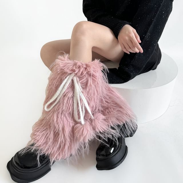 Gentiana-Furry Plain Leg Warmer