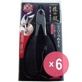 Green Bell - Stainless Steel Nipper Nail Clipper Concave Blade Cutting Type (x6) (Bulk Box)