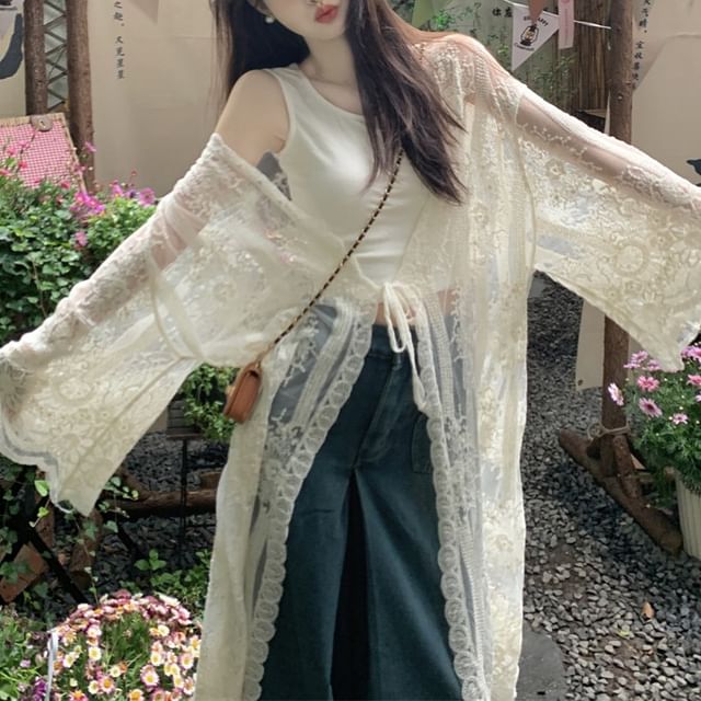 Trendycas-Lace Long Top