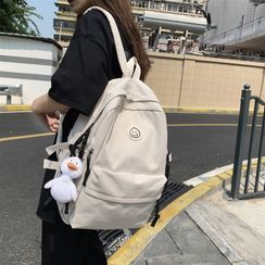 EAVALURE(イーヴァルア) - Smiley Face Applique Nylon Backpack