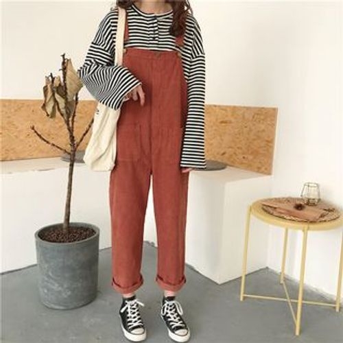 Corduroy jumper pants fashion