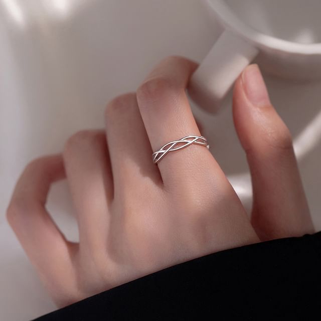 pexrl jewelry-Cutout Open Ring
