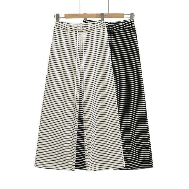 Ulark-High Rise Striped Wide Leg Pants