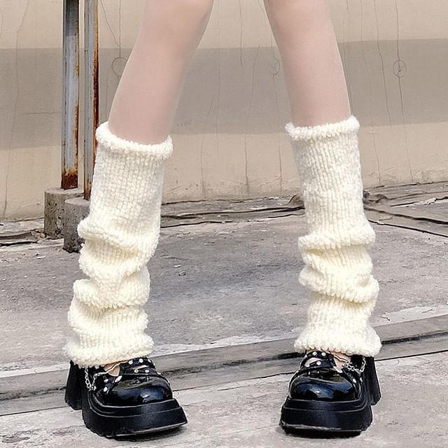Benos - Flared Knit Leg Warmers (Various Designs)