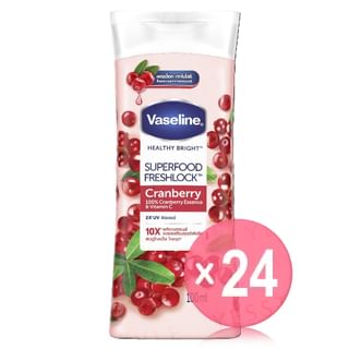 Vaseline - Healthy Bright Superfood Freshlock 100% Cranberry Essence & Vitamin C Body Lotion 100ml (x24) (Bulk Box)