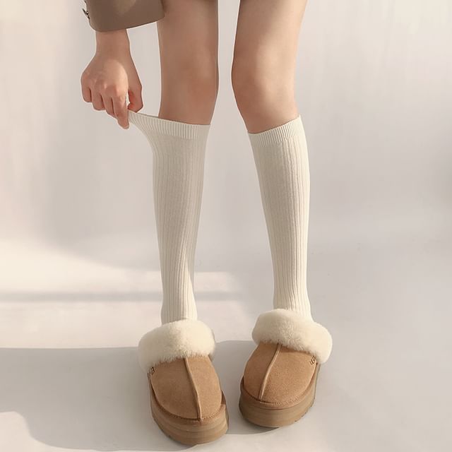 Desperim-Plain Tall Socks