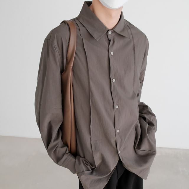 DAZO Studios-Long-Sleeve Plain Shirt