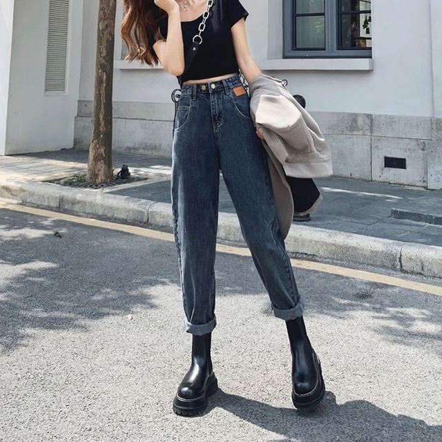 Sienne-High Rise Tapered Jeans