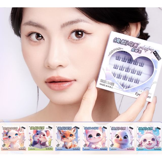 Natural Wispy Glue-Free Cluster False Eyelashes